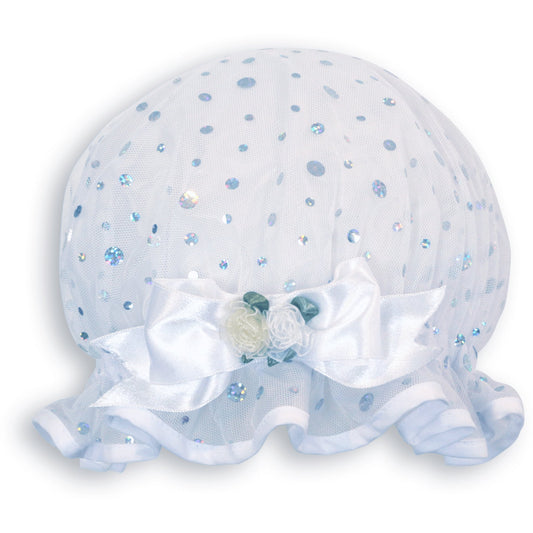 Childs White Sequin Shower Cap - DaisyBloom