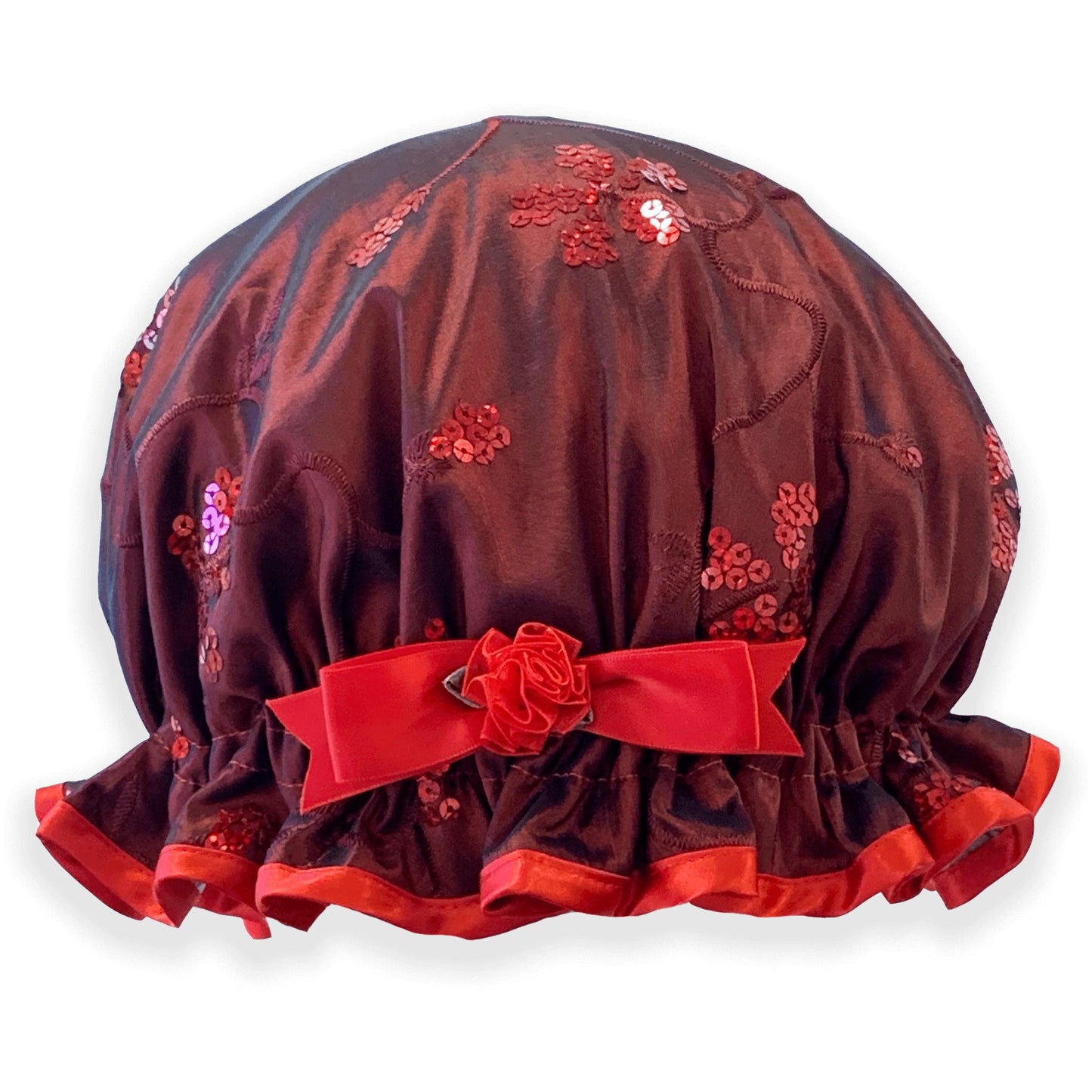 Deep Red Shower Cap - DaisyBloom