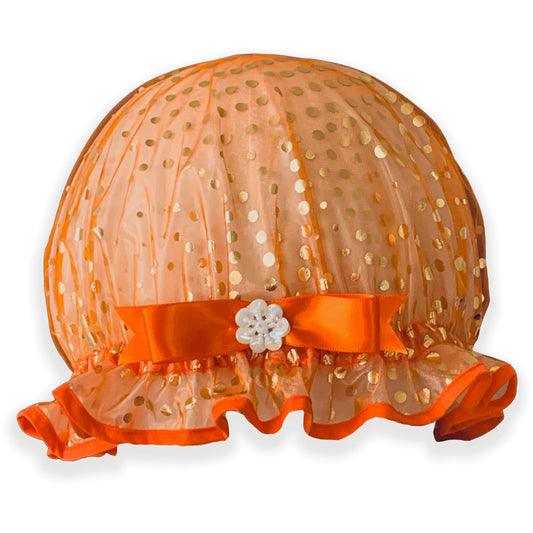 Gold & Orange Shower Cap - DaisyBloom