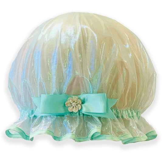 Iridescent Aqua Shower Cap - DaisyBloom