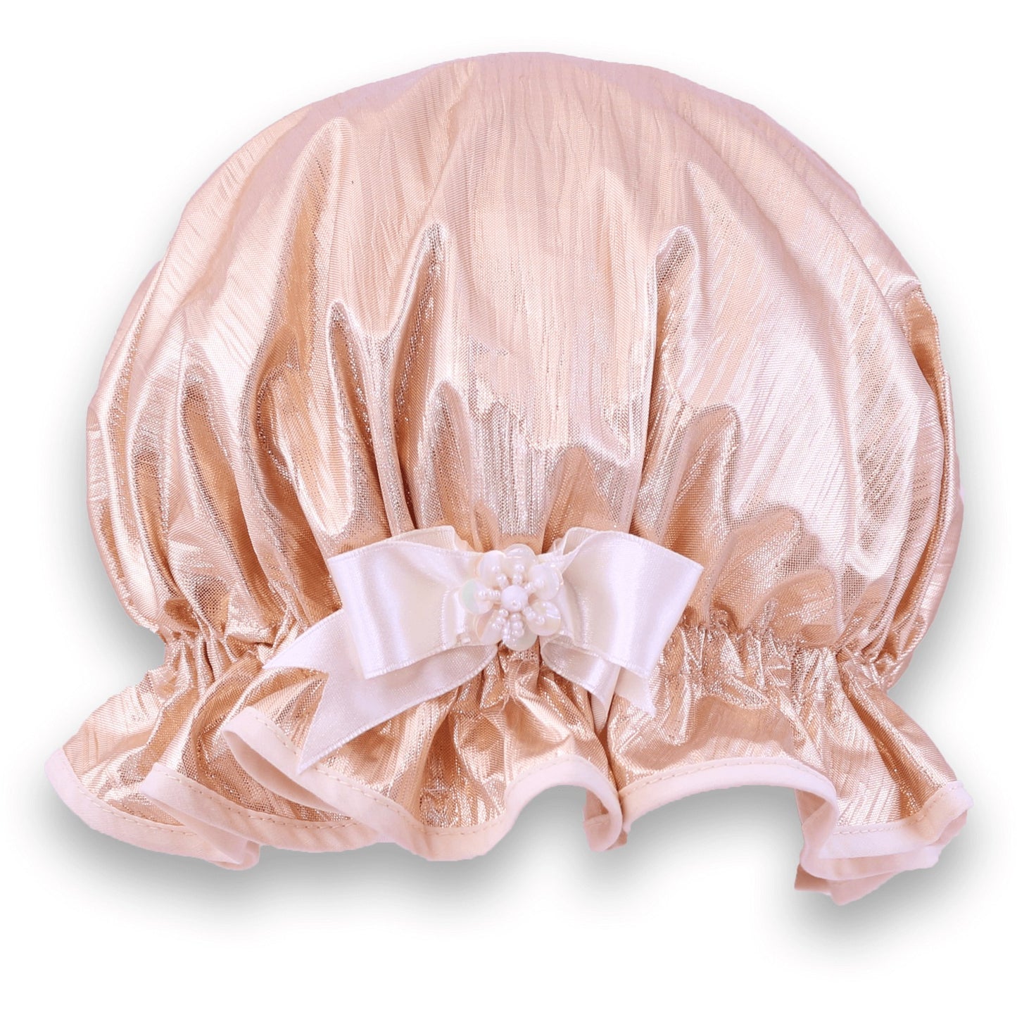 Rose Gold Lamé Shower Cap - DaisyBloom