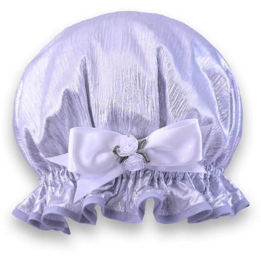 Silver Lamé Shower Cap - DaisyBloom