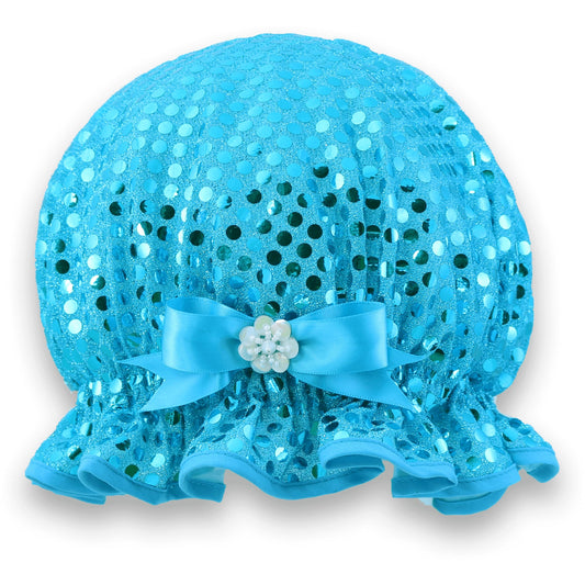 Teal Sequin Shower Cap - DaisyBloom