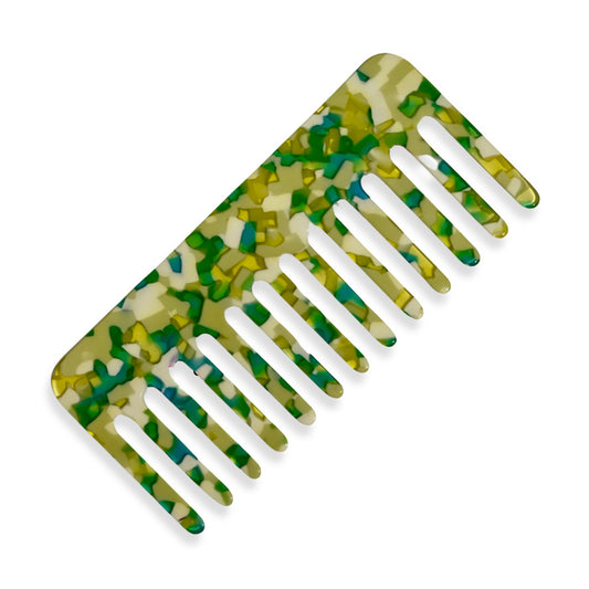 Detangling Wide Tooth Comb- Yellow Marble