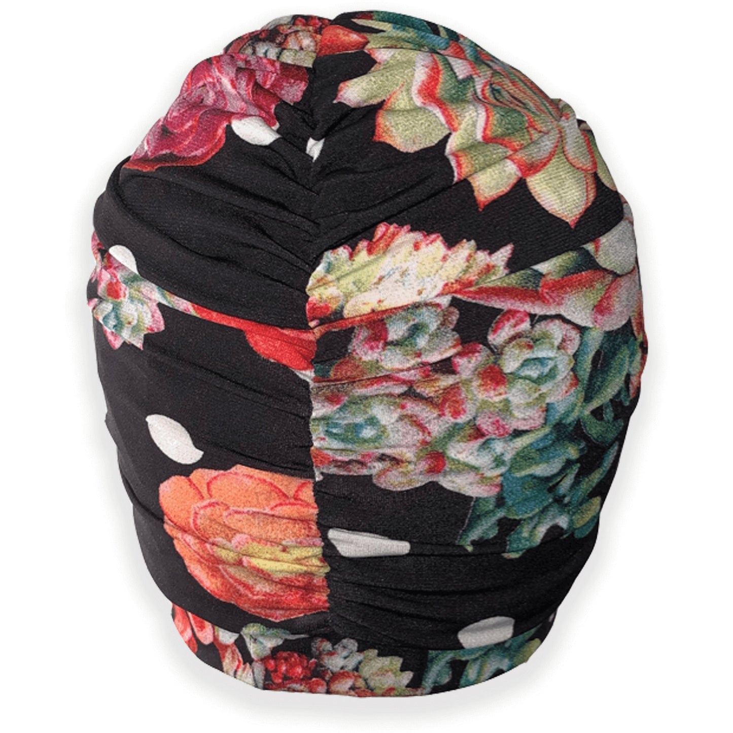 Red & Black Succulent Print Turban - DaisyBloom