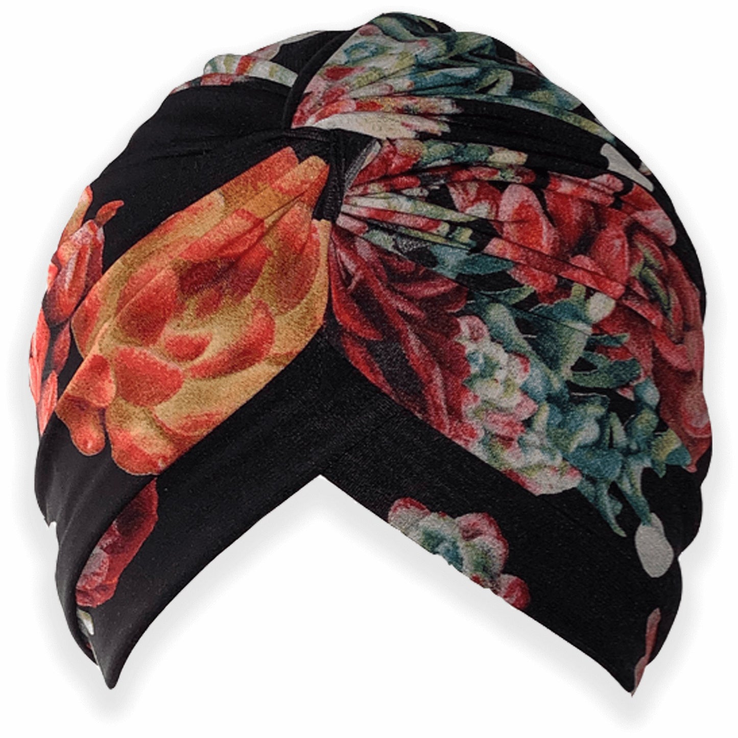 Red & Black Succulent Print Turban - DaisyBloom