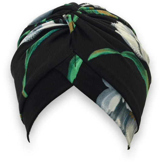 White Lily Floral Shower Turban - DaisyBloom